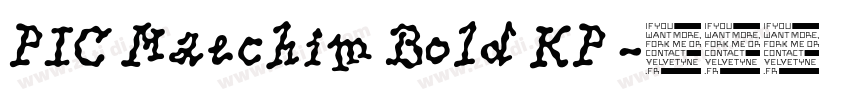 PIC Maechim Bold KP 字体转换